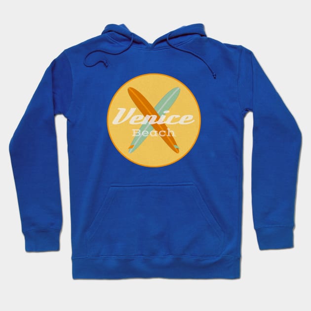 Venice Beach Crossed Surfboards Hoodie by AKdesign